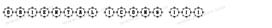 Oriental Icons III字体转换
